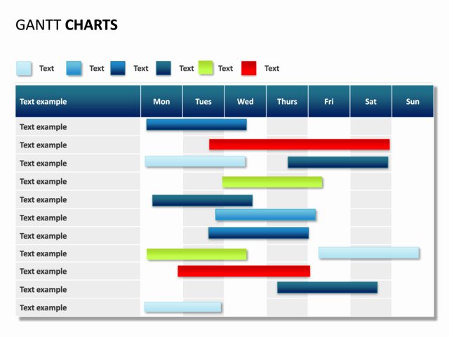 Powerpoint Slide Gantt Chart 7 Days 11 Rows P31 3