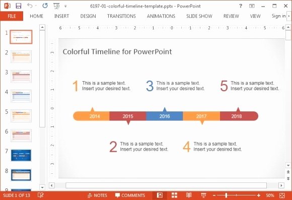 Powerpoint Timeline Template for Mac