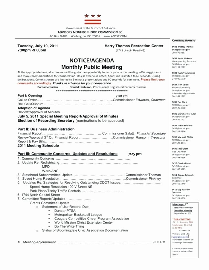 Pre Construction Meeting Agenda Template Image Collections