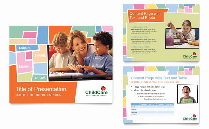 Preschool Kids &amp; Day Care Powerpoint Presentation Template
