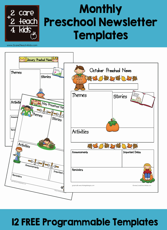 Preschool Newsletters Free Printable Templates