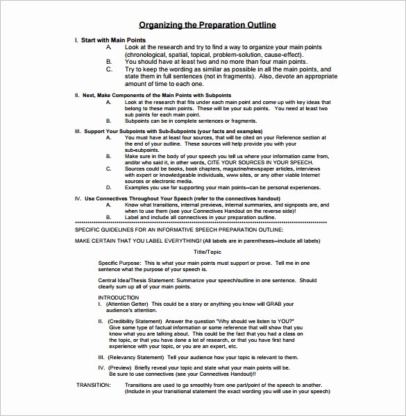 Presentation Outline Template 24 Free Sample Example