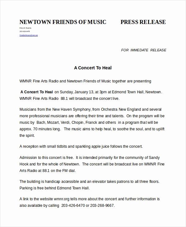 press release template