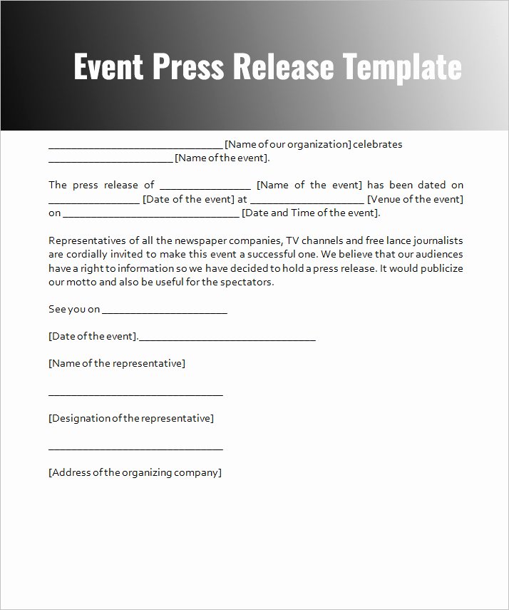 Press Release Templates Free Word Pdf Doc formats