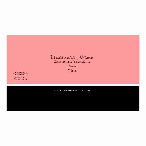 pretty peach elegant trendy plain business card