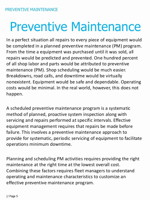 Preventive Maintenance E Book