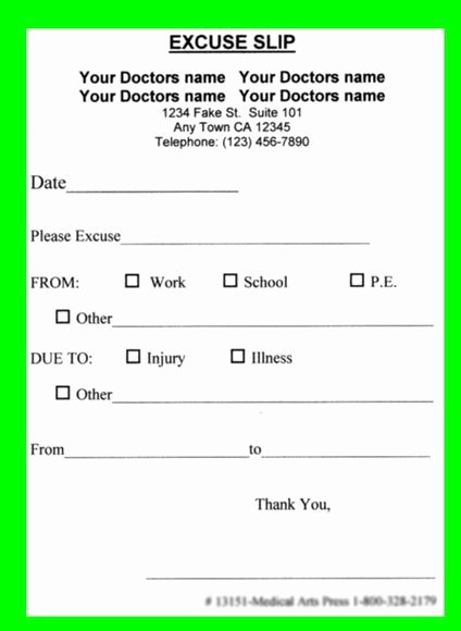 Print A Doctors Note