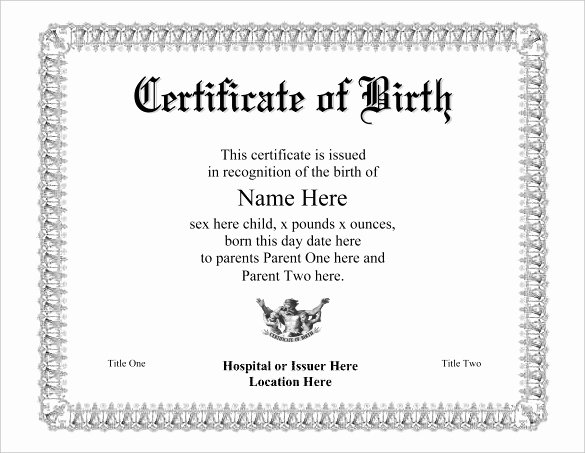 Print Birth Certificate Templates