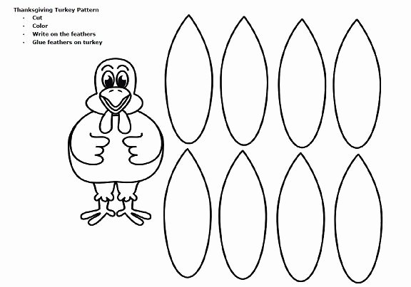 Print Out This Turkey Pattern Worksheet to Cut and Glue