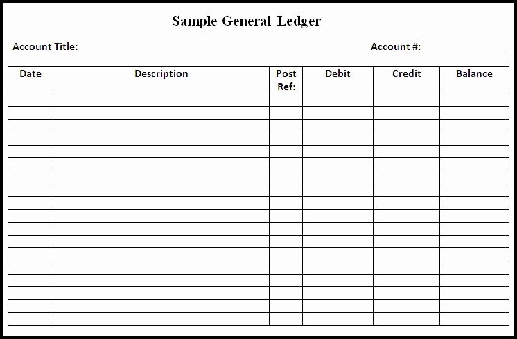 Printable Accounting Ledger Paper Template