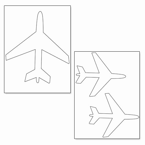 Printable Airplane Shapes From Printabletreats
