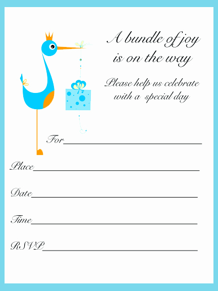 Printable Baby Shower Invitations Template