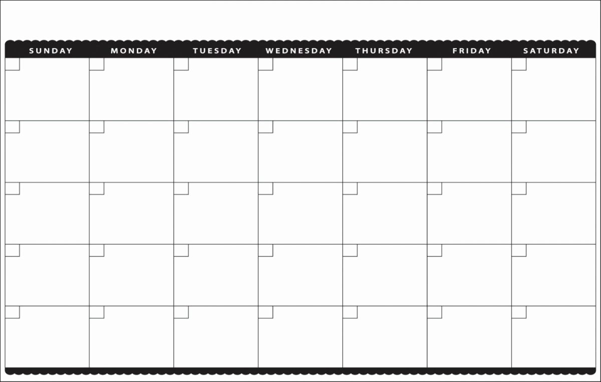 Printable Blank Calendar 2017