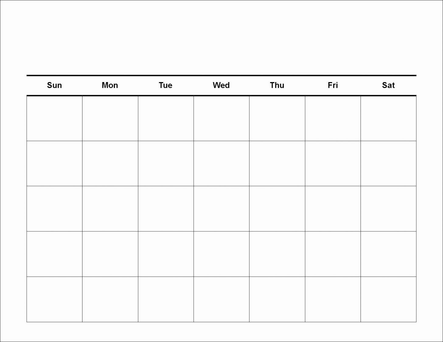 Printable Blank Calendar Template Monthly Word Pdf