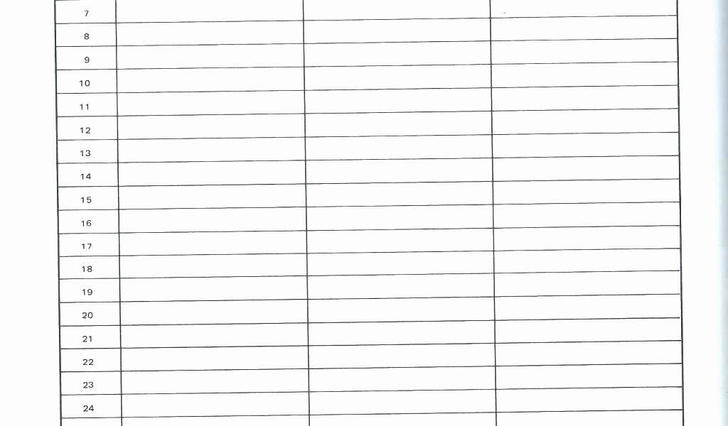 Blank 10 Column Worksheet Template Latter Example Template