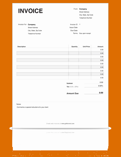 Printable Blank Invoice Template Pdf Invoice Template Pdf