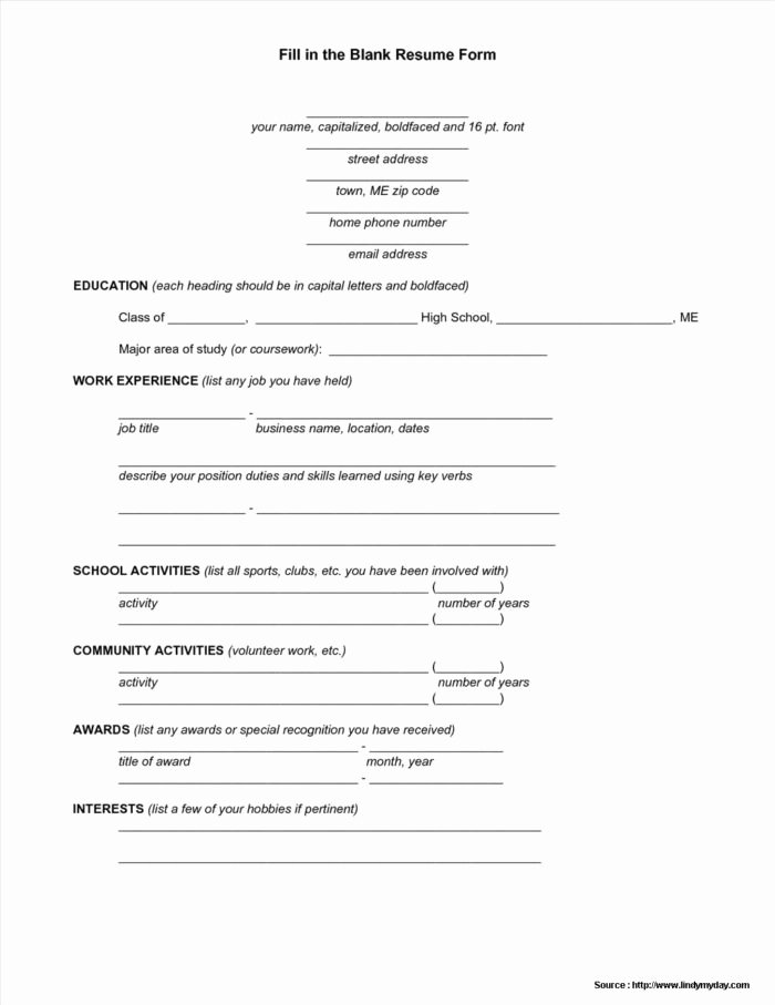 Printable Blank Job Application form Pdf Job Application