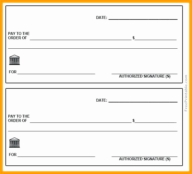 Editable Blank Cashiers Check Template