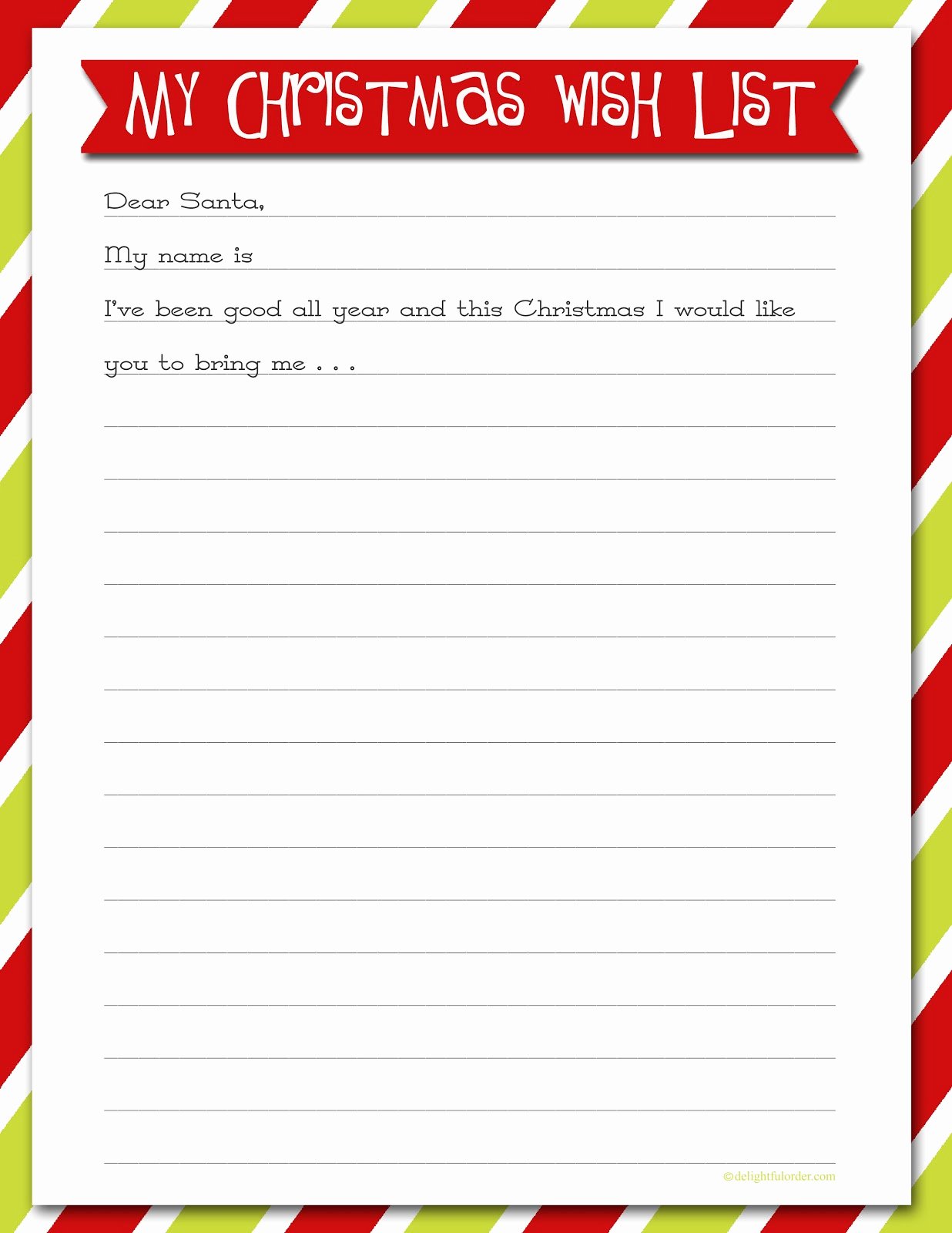 Printable Christmas Wish Lists are We there yet