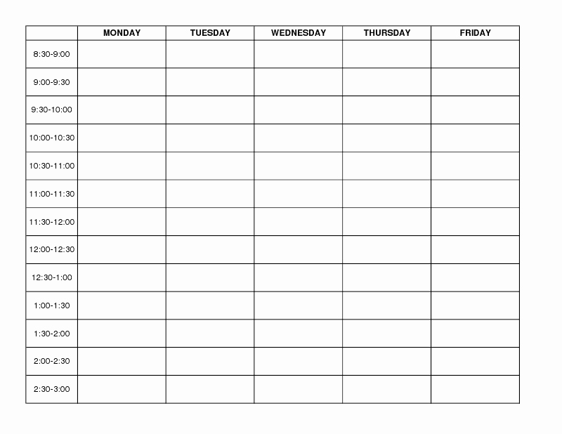 Printable Classroom Schedule Template Clipart Clipground