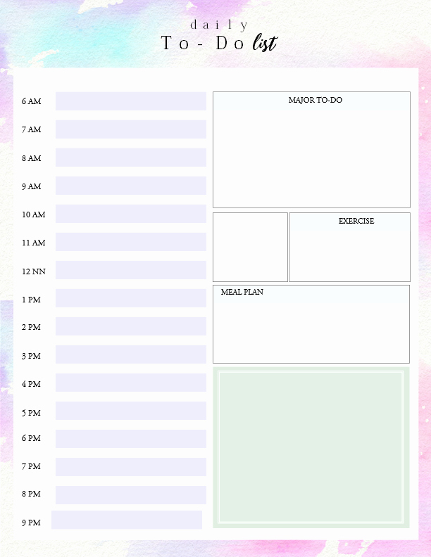 Printable Daily to Do List Template to Get Things Done