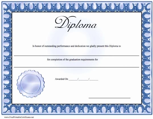Printable Diploma Template Invitation Template