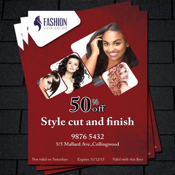 Printable Flyer Template Hair Salon Flyer Beauty Salon Flyer