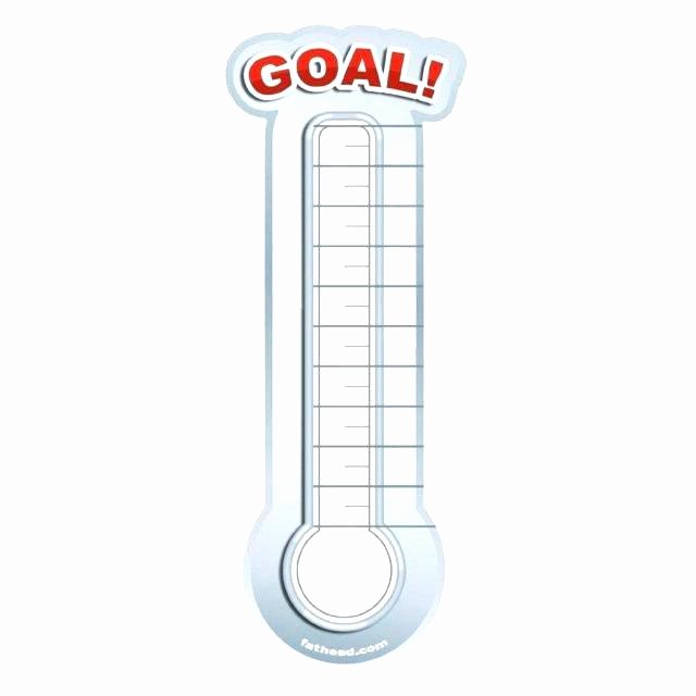 Printable Fundraising thermometer Blank Template 2 Chart
