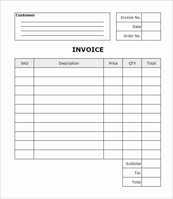 Printable Invoices Templates Denryokufo