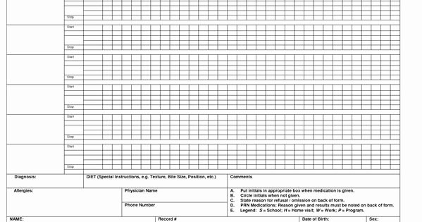 Printable Medication Administration Record