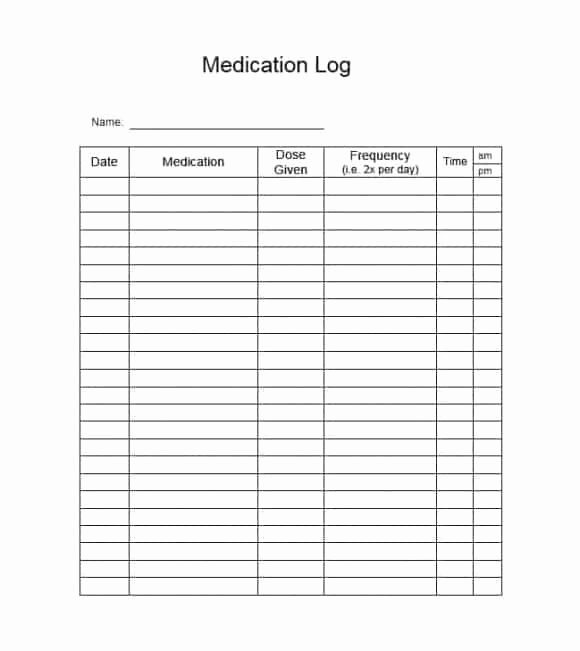 Printable Medication Log Sheet Joselinohouse