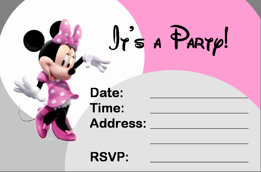 Printable Minnie Mouse Birthday Invitations – Bagvania
