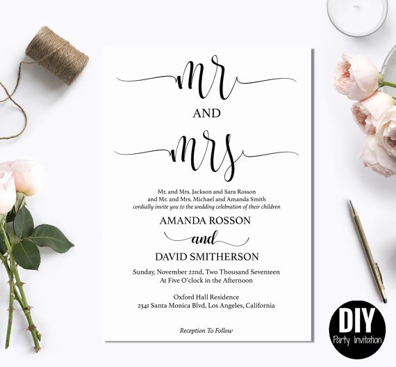 printable modern rustic invitation templates rustic wedding invitation template simple black and white wedding invitations diy wedding