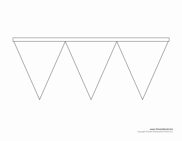 Printable Pennant Banner Template &amp; Triangle Banner Templates