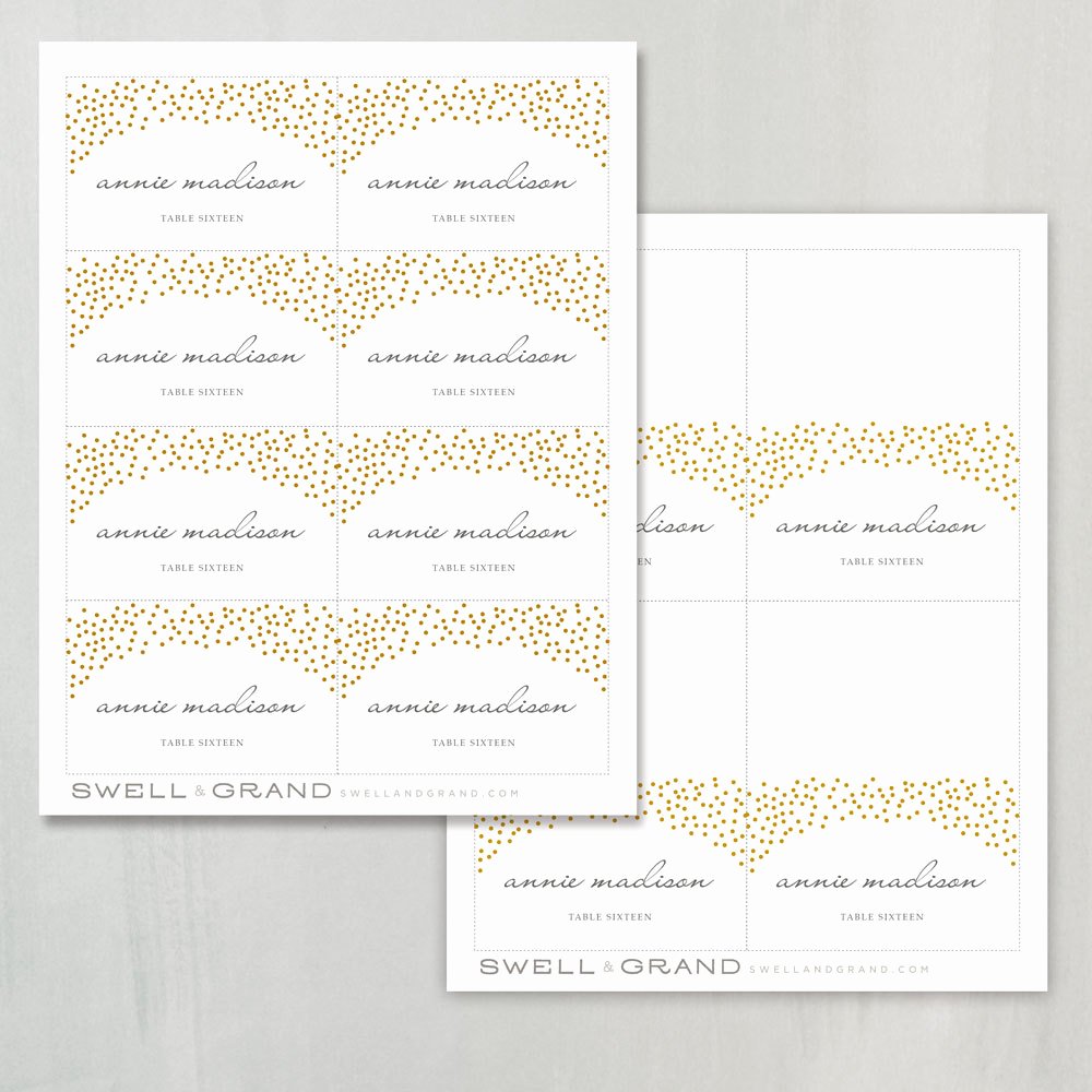 Printable Place Card Template Instant Download