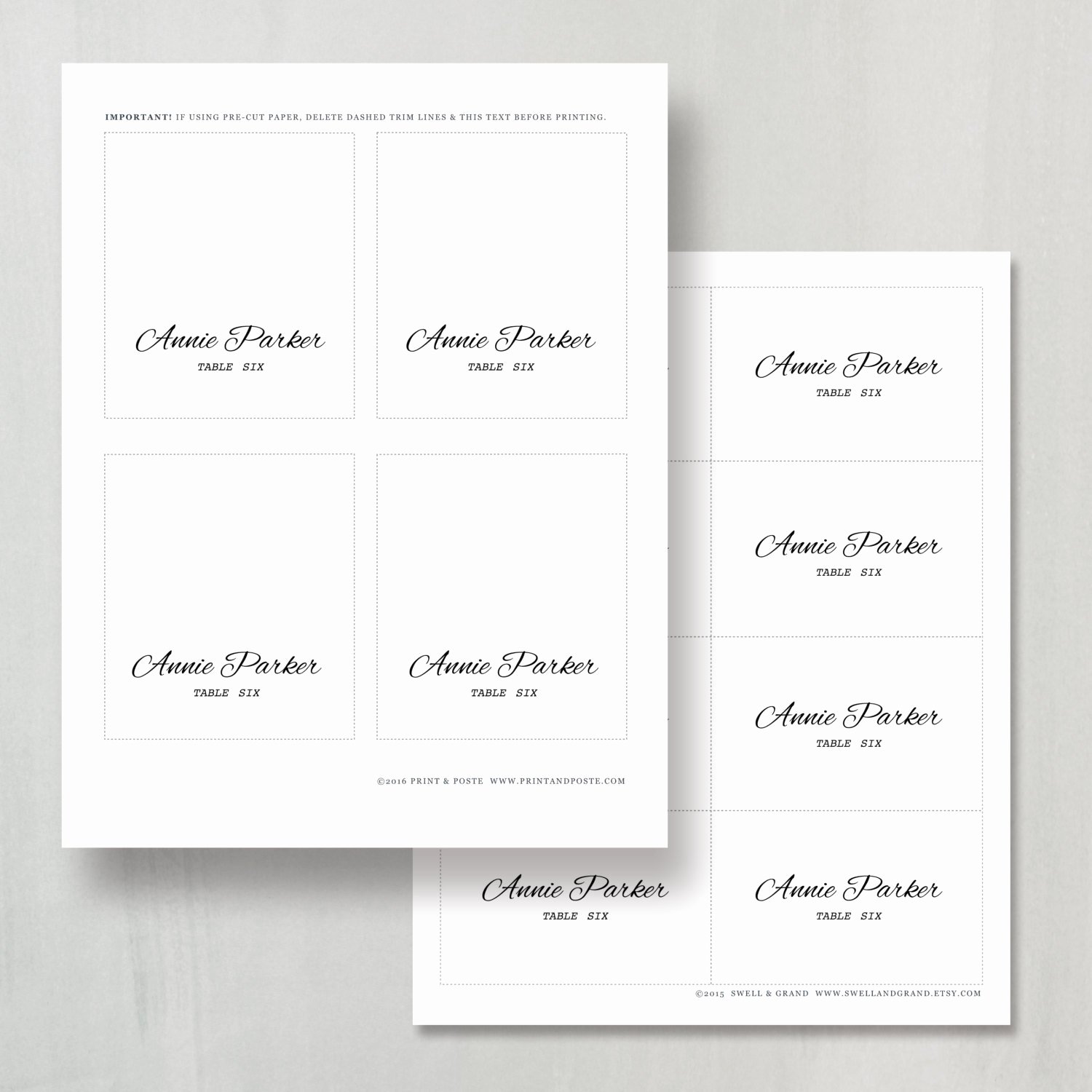 Printable Place Card Template