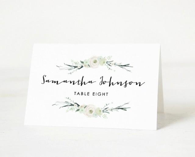 Printable Place Card Template Wedding Place Card Name