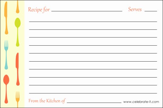 Printable Recipe Cards Pour Tea and Coffee