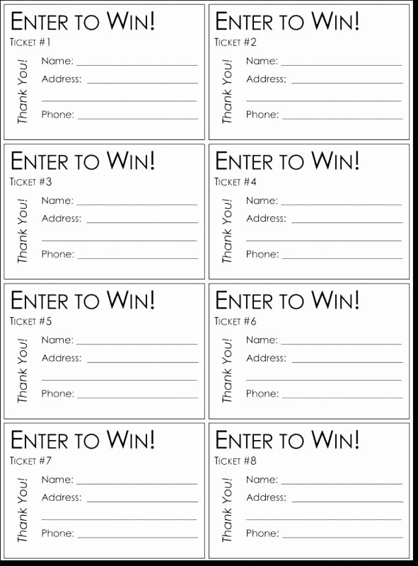 Printable Registration form Template Contest Entry