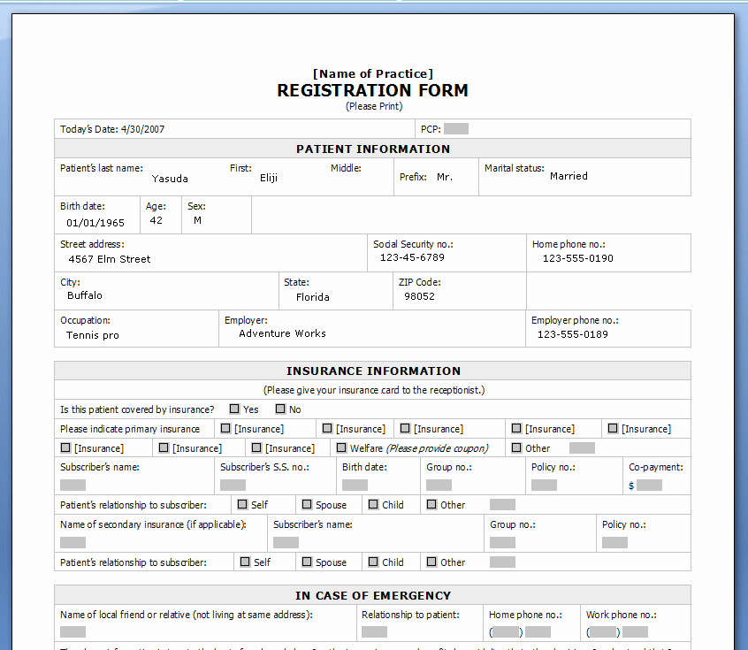 Printable Registration form Templates Word Excel Samples