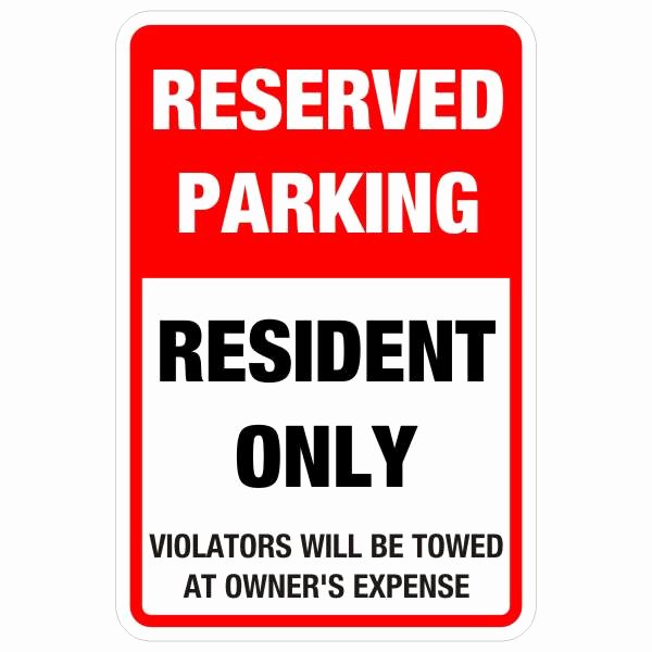 Printable Reserved Parking Sign to Pin On