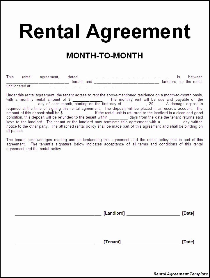 Printable Sample Rental Lease Agreement Templates Free