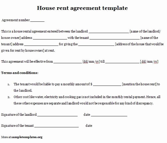 Printable Sample Simple Room Rental Agreement form
