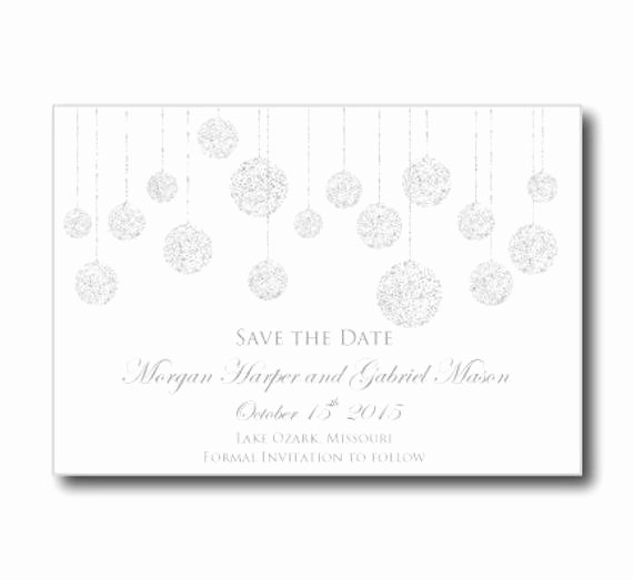 Printable Save the Date Card Template String Lights by