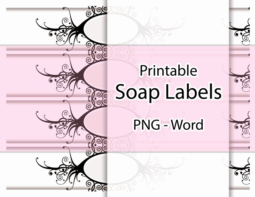 Printable soap Labels Editable Label Cigar Band Set organic