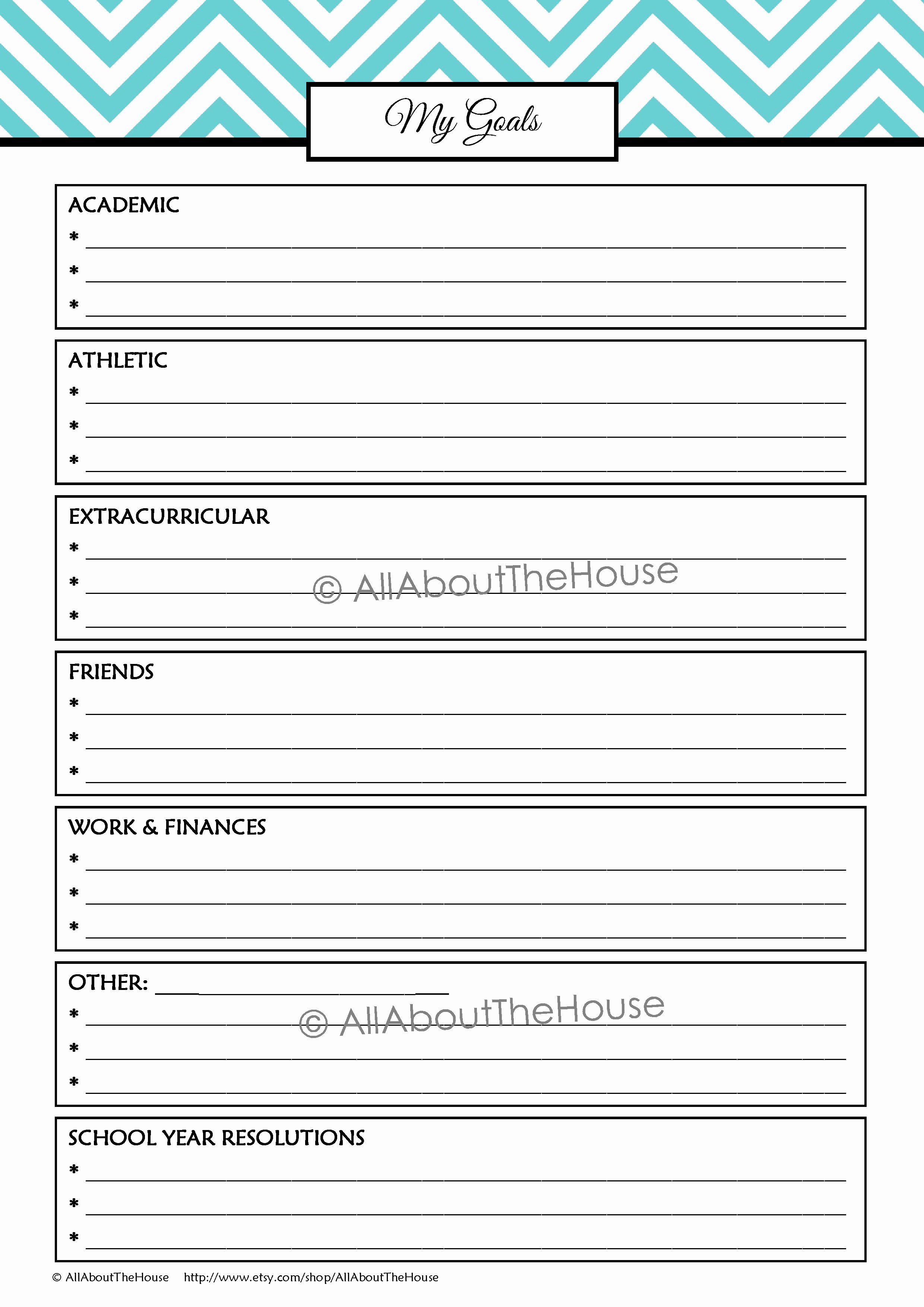 printable student planner