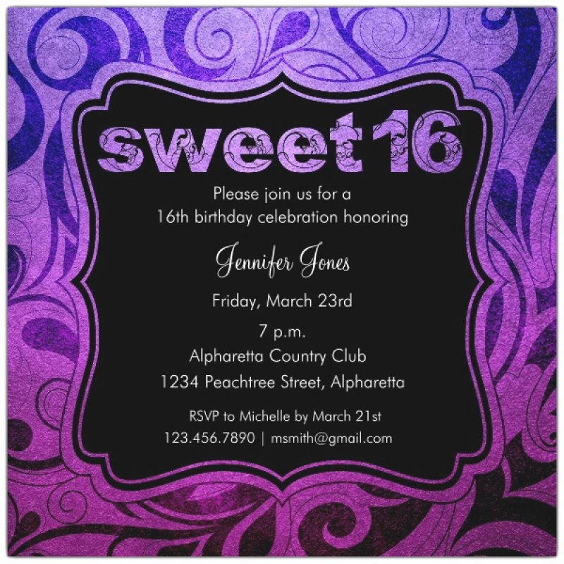 Printable Sweet 16 Party Invitation – orderecigsjuicefo