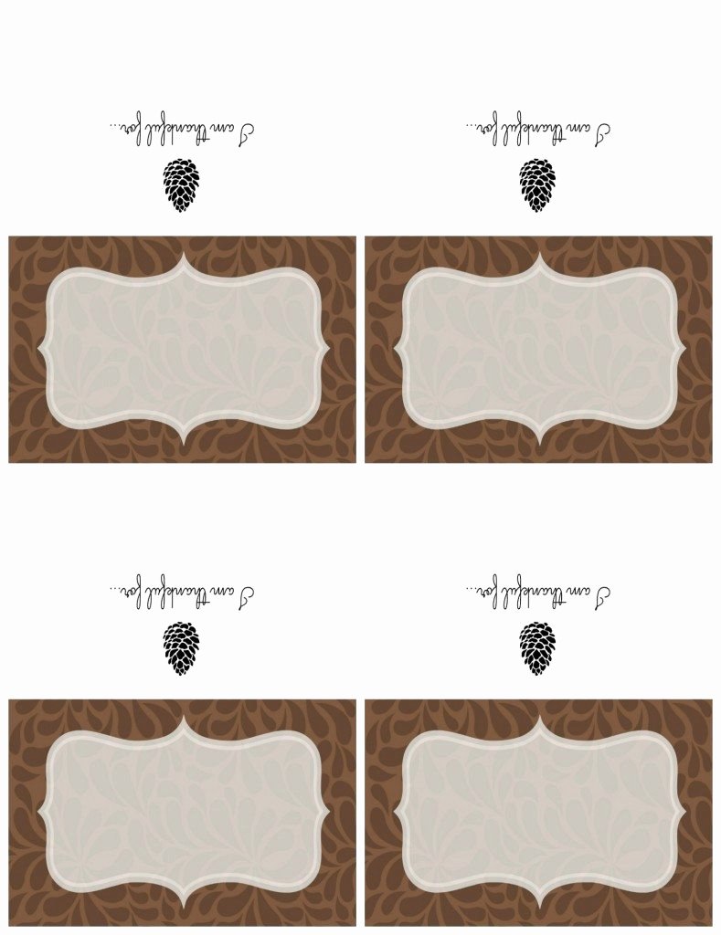 Printable Thanksgiving Place Cards &amp; Chalkboard Sign