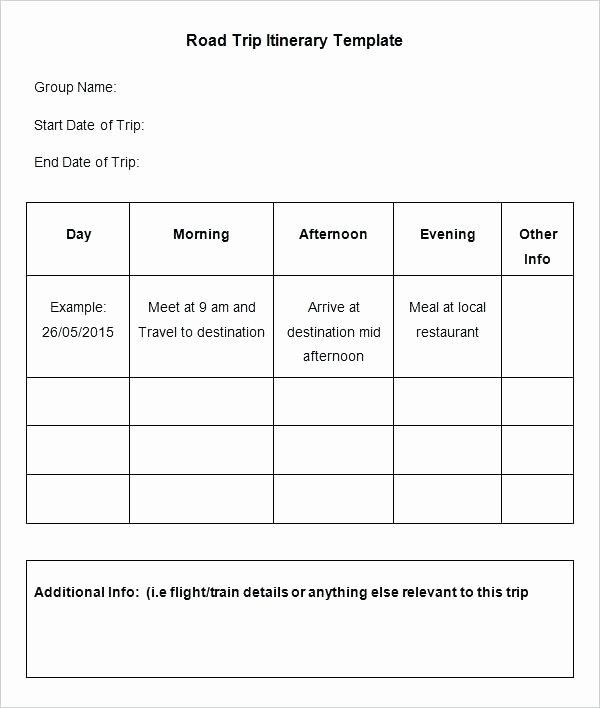 Printable Trip Planner Template Current Applicable Travel