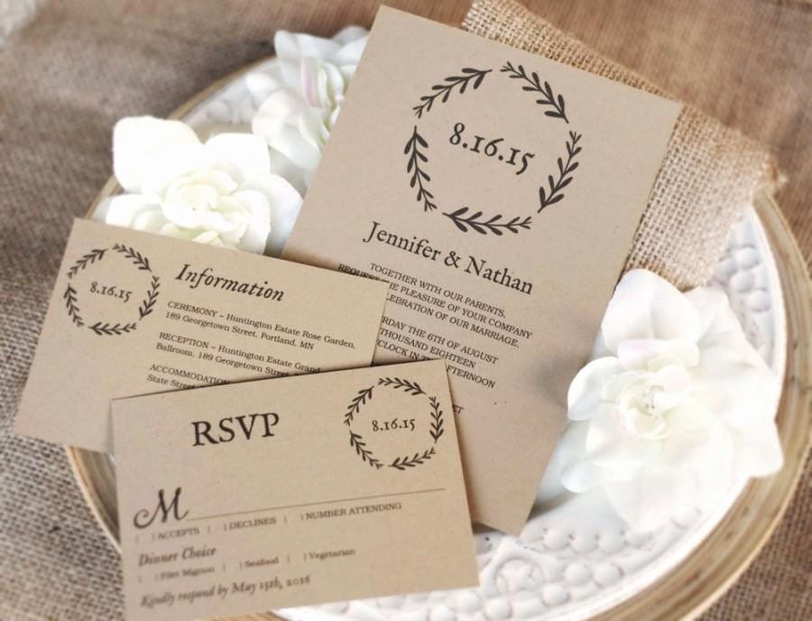 Printable Wedding Invitation Template Diy Wedding
